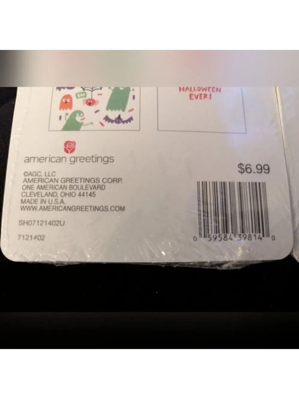 Halloween American Greetings Cards includes 7 packs of 8 cards each